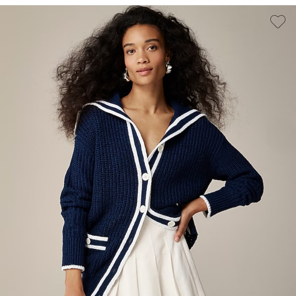 J. Crew textured sailor cardigan Knit sweater Size XXS NEW WITH TAG